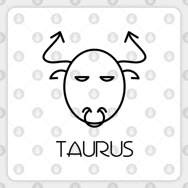 Taurus Doodle Line Art Magnet by inotyler